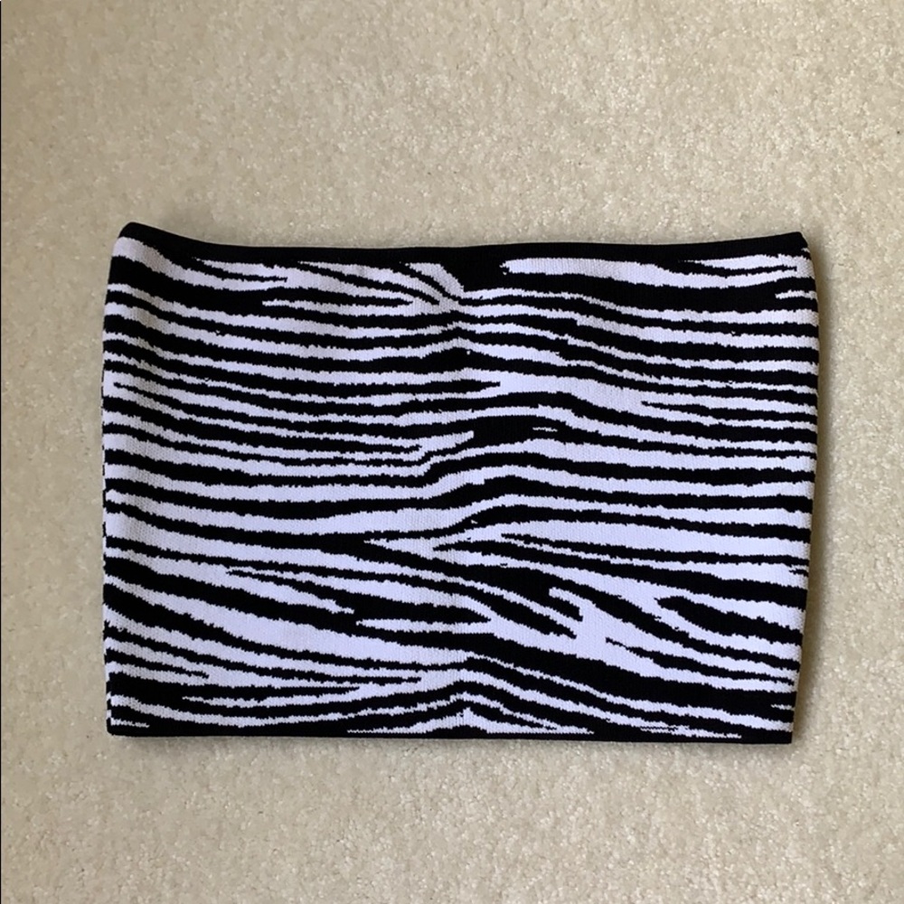 Aritzia Zebra Print Tube Top - Picture 1 of 3